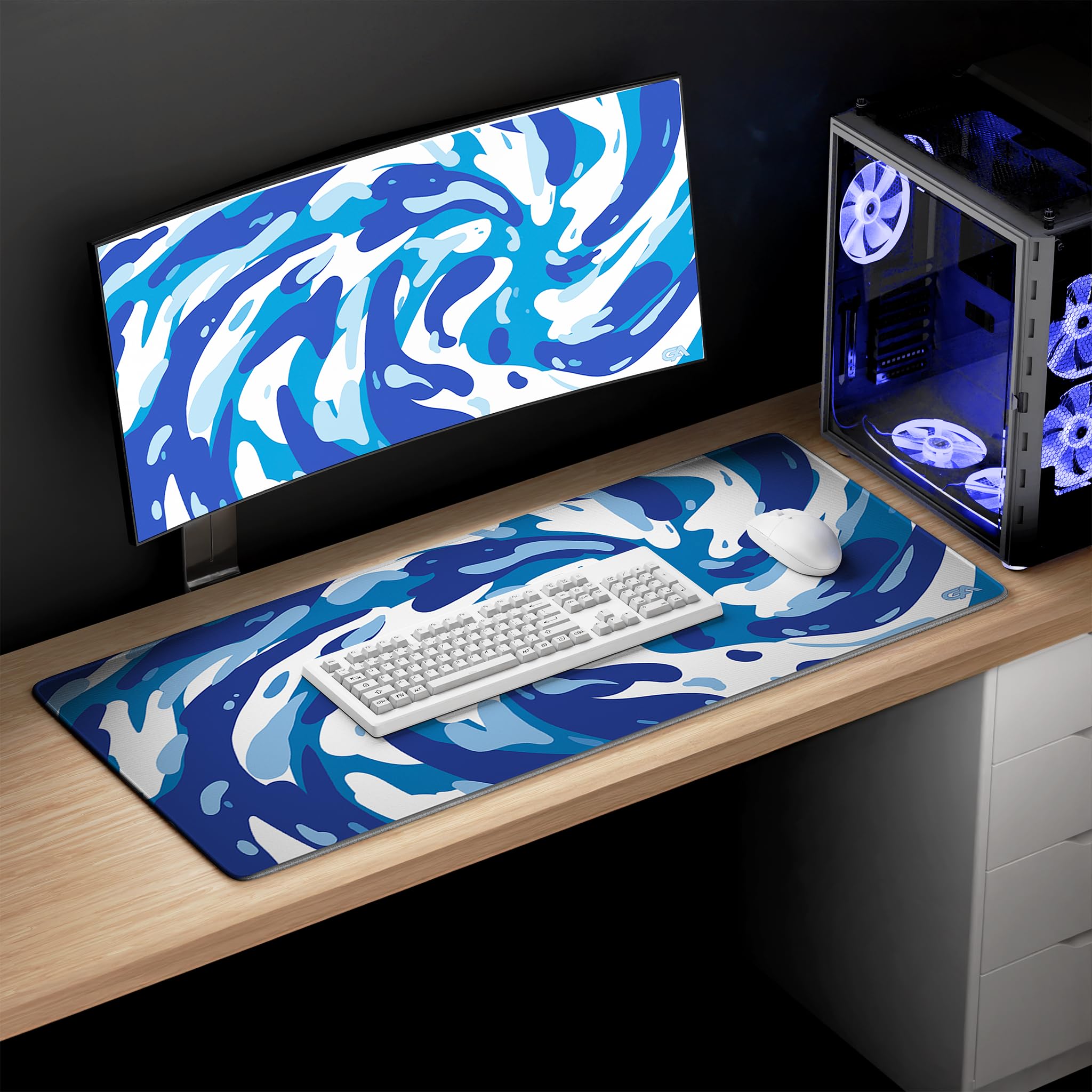 Amazon.com: GutzyAiden Swirl Extended Extra Large Mouse Pad